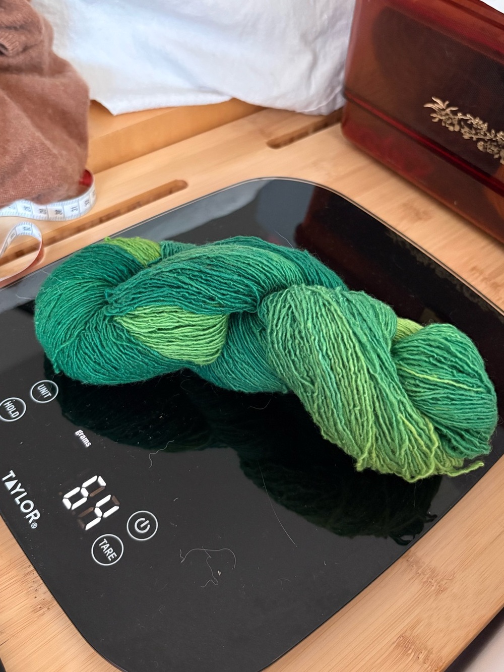 indie hand dyed green gradient skein lace wool emerald chartreuse nwot - Picture 5 of 5